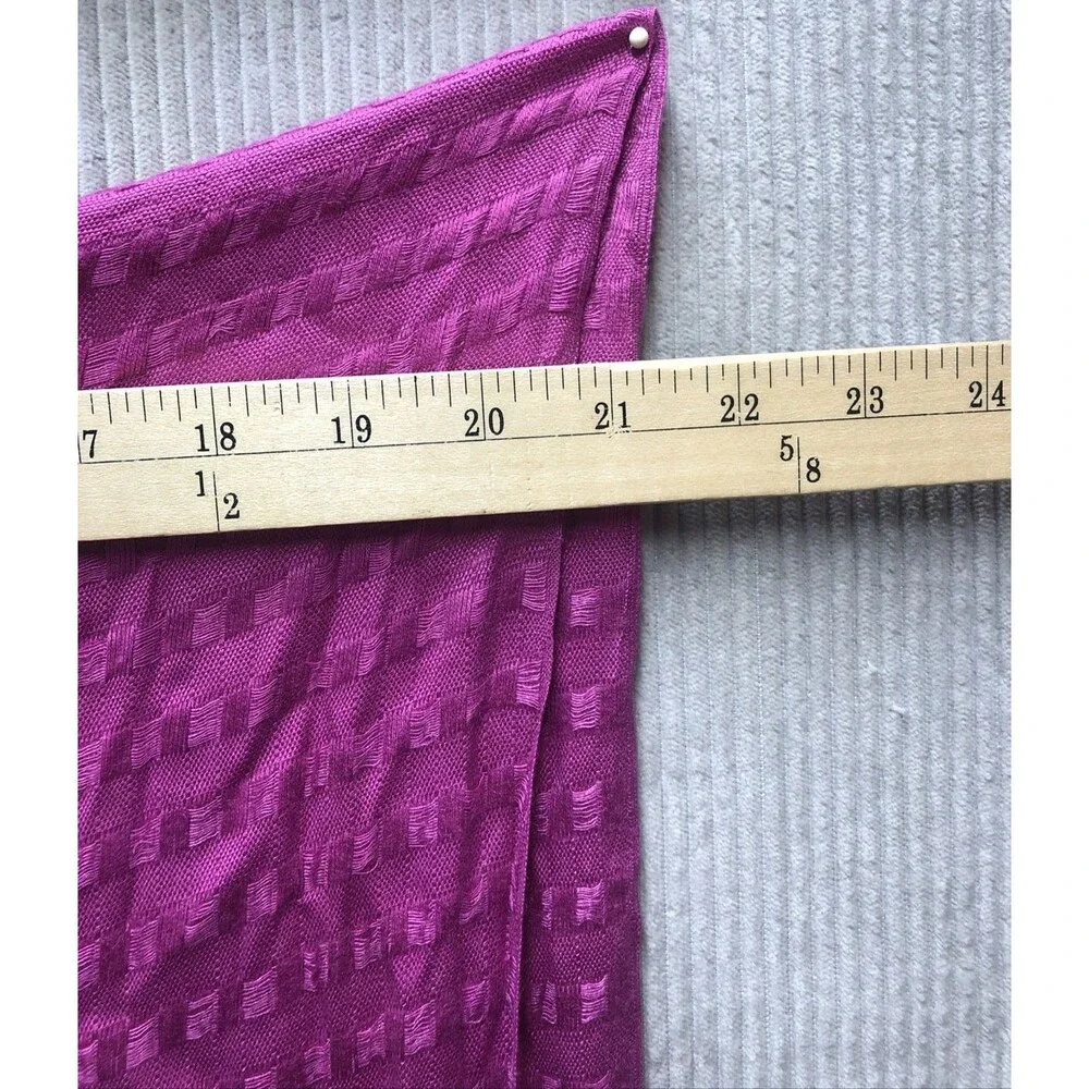 Avenue Purple Rayon Scarf Women Fringe Boho Wrap Shawl Long NWD